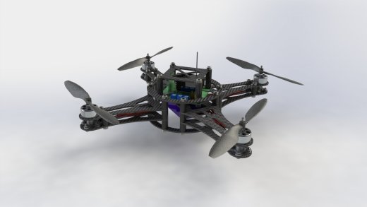 四轴无人机结构3D图纸 Solidworks设计缩略图